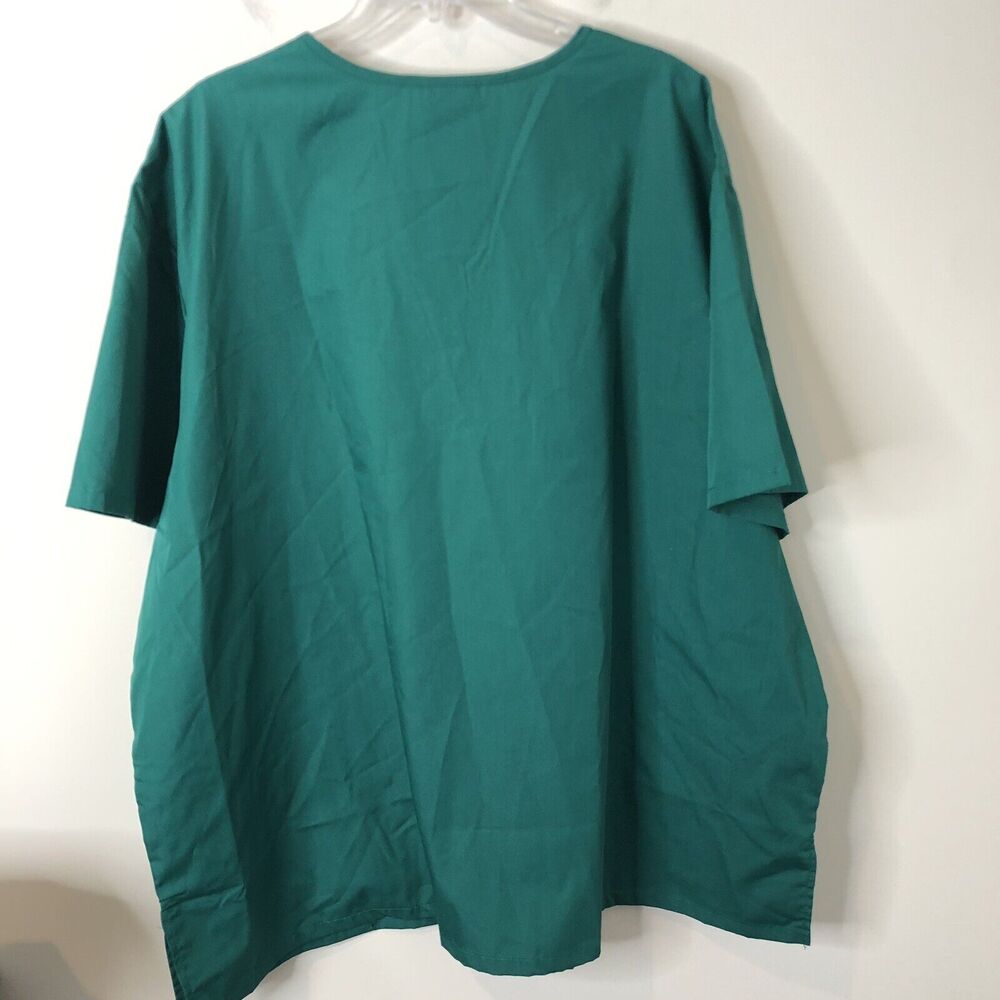 Cherokee Workwear Authentic Scrub Top w/Pockets in Hunter Green Unisex Size 3XL - Picture 8 of 8
